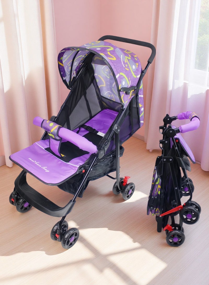 Foldable Ultra Lightweight Travel Stroller with Multi Position Reclining Seat Adjustable Canopy Foldable Storage Basket NO.1102 - Image 5